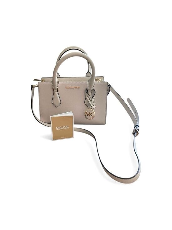 Michael Kors Handbags - Michael Kors Light Cream Vegan Satchel Purse Handles Strap